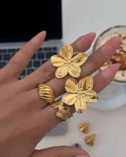 Boucles d'oreilles "IRIS" - Bleu Saphir