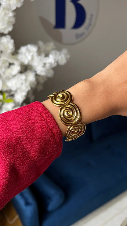 Bracelet Jonc "EVAN" - Bleu Saphir