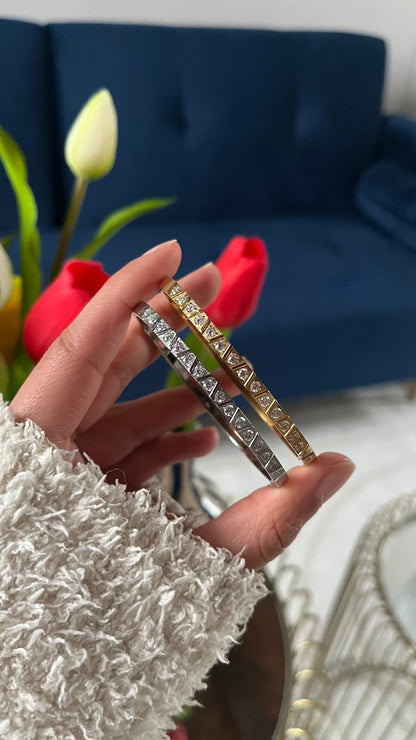 Bracelet jonc "DIVA" - Bleu Saphir