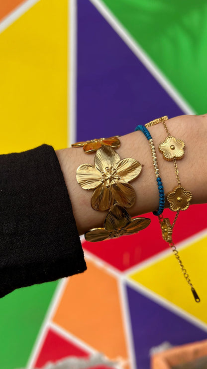 Bracelet jonc "AZALIA" - Bleu Saphir