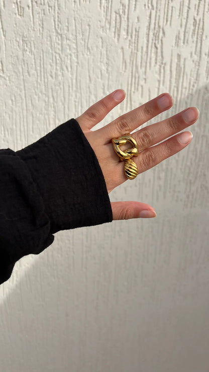 Bague "PARIS" - Bleu Saphir