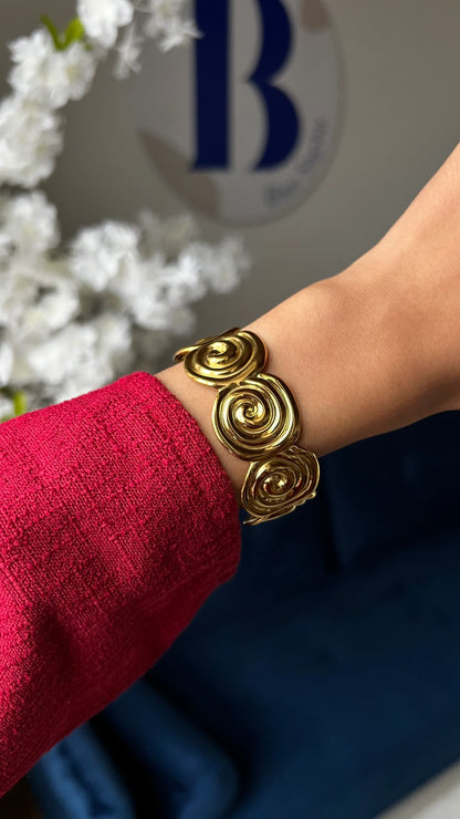 Bracelet Jonc "EVAN" - Bleu Saphir