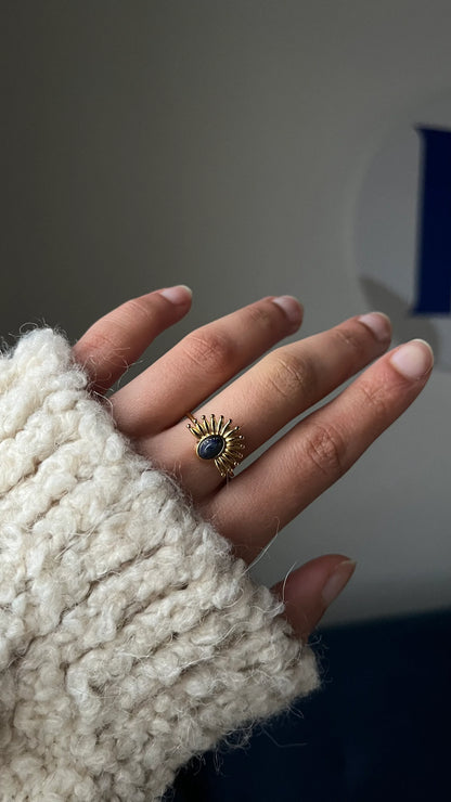 Bague "SANTORINI" - Bleu Saphir