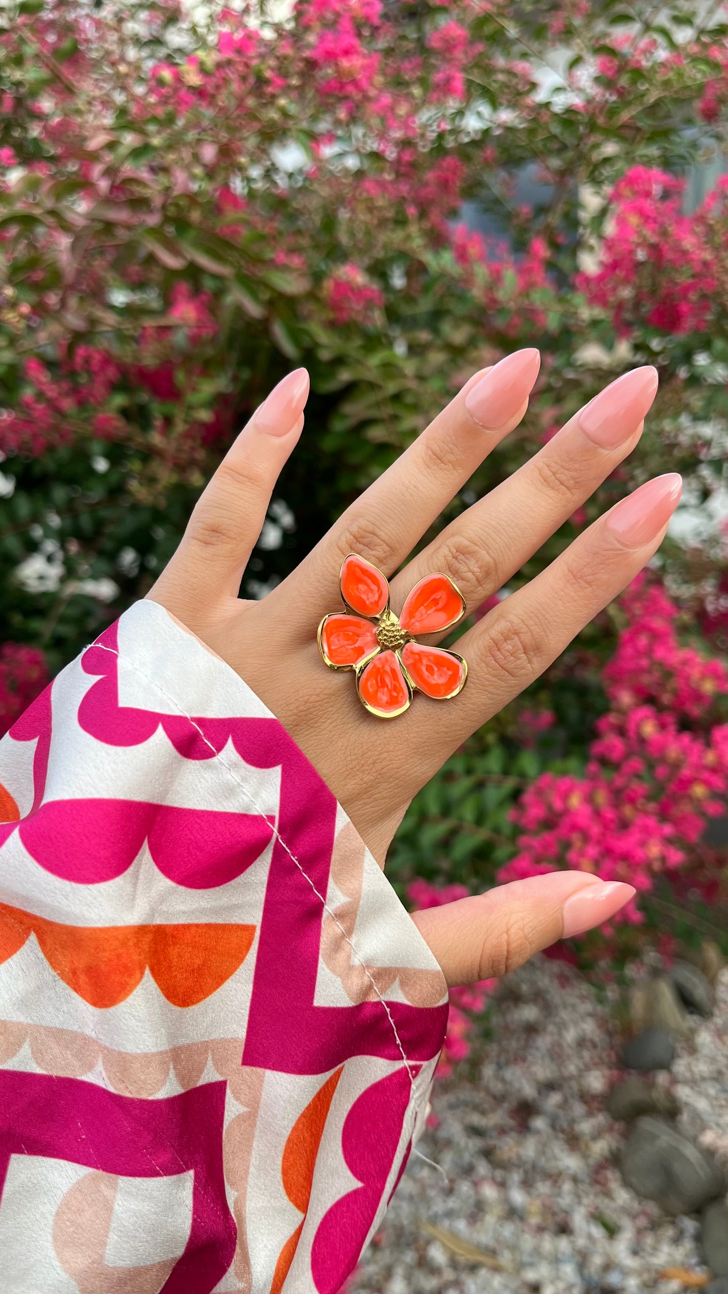 Bague "ROSY" · Rouge/orangé