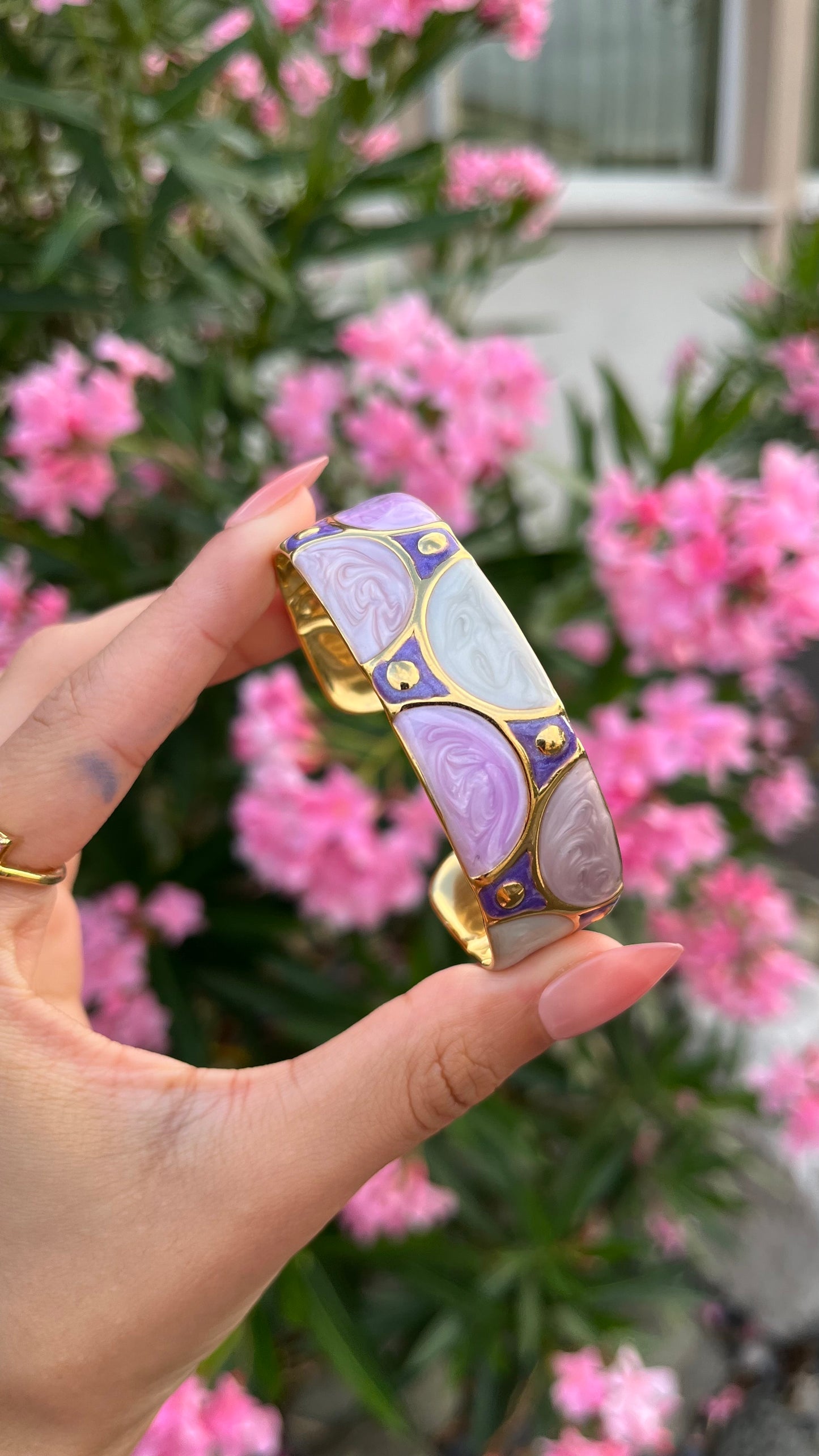 Bracelet Jonc "HORTENSE" · Violet