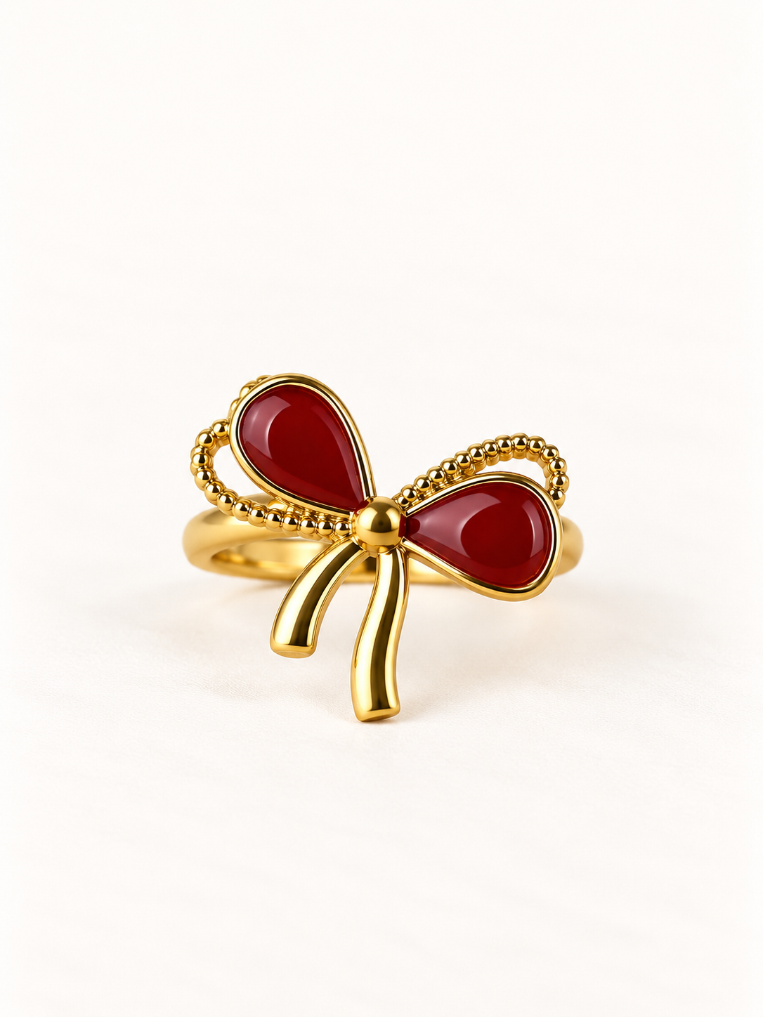 Bague « NOEUD » • Rouge bordeaux
