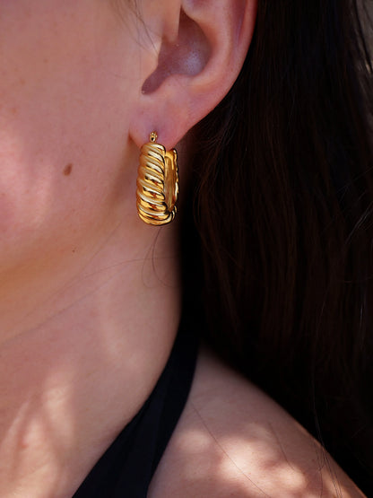 Boucles d'oreilles "HANOI" - Bleu Saphir