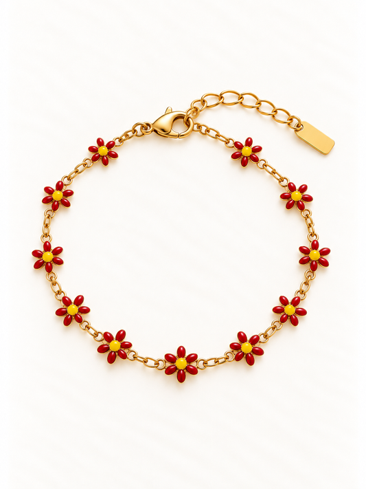 Bracelet "MARGUERITE" · Rouge