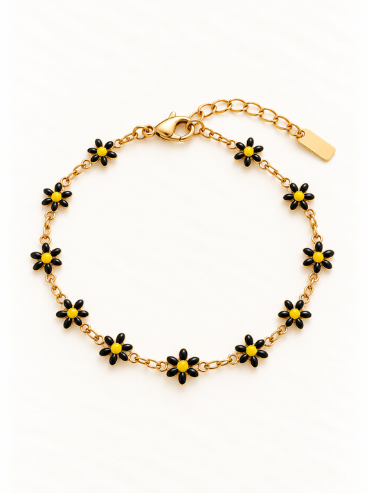 Bracelet "MARGUERITE" · Noir