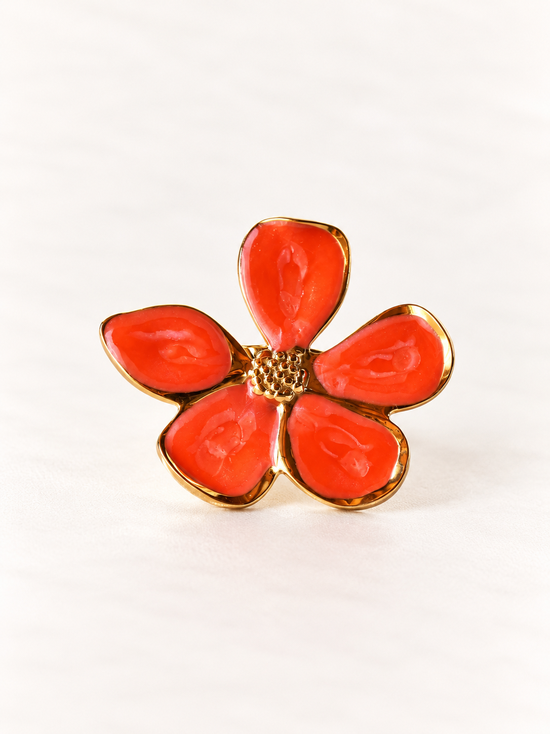 Bague "ROSY" · Rouge/orangé