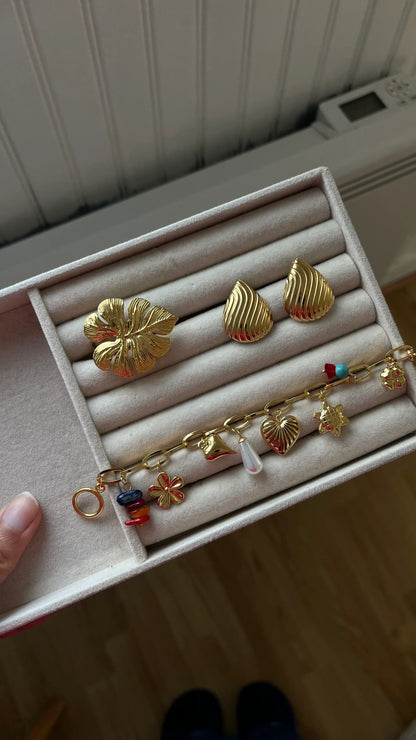 Boucles d'oreilles "ASMA" - Bleu Saphir