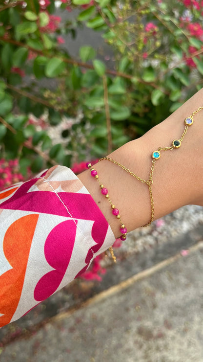 Bracelet "DINA" - Bleu Saphir