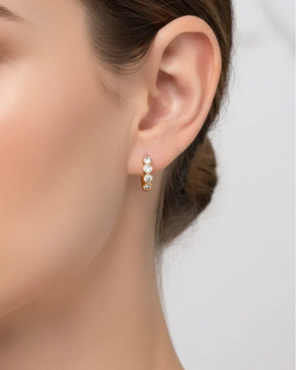 Boucles d'oreilles "LORY" - Bleu Saphir