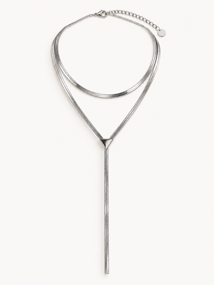 Collier "AMARA" (3 en 1) argenté
