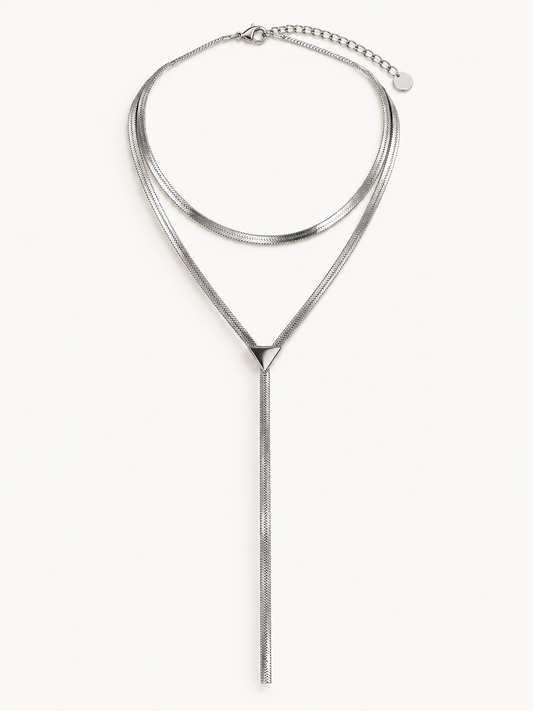 Collier "AMARA" (3 en 1) argenté
