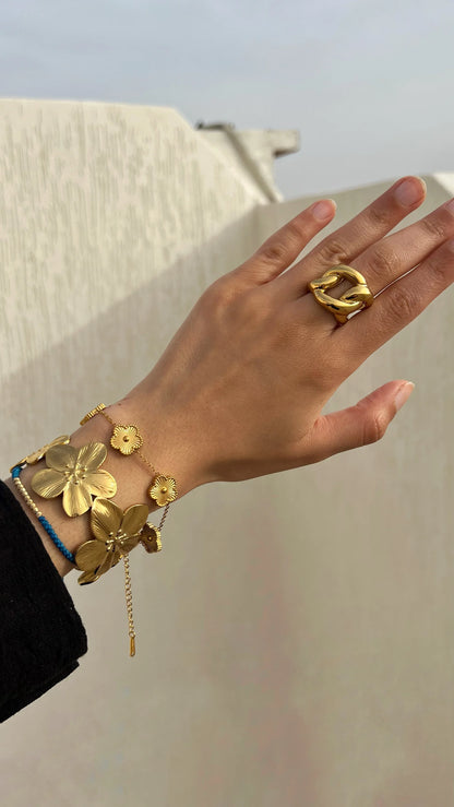 Bague "EMIRA" - Bleu Saphir