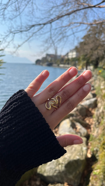 Bague "GLORIA" - Bleu Saphir