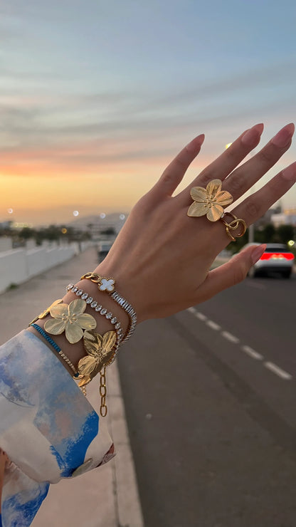 Bracelet jonc "AZALIA" - Bleu Saphir