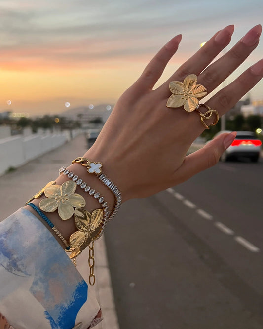 Bracelet jonc "AZALIA" - Bleu Saphir