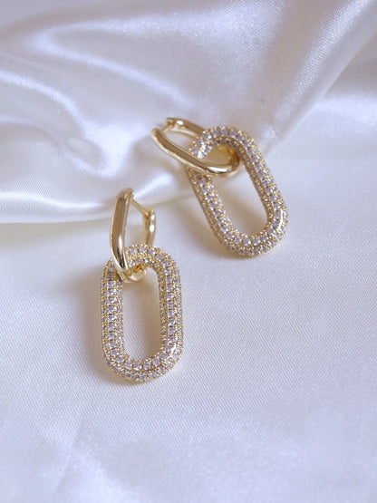 Boucles d'oreilles "NOVARIA" - Bleu Saphir