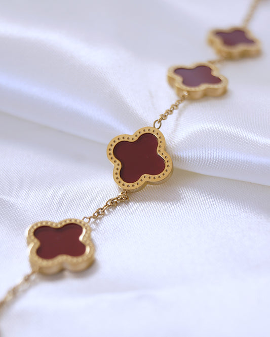 Bracelet "ESME" · Rouge bordeaux