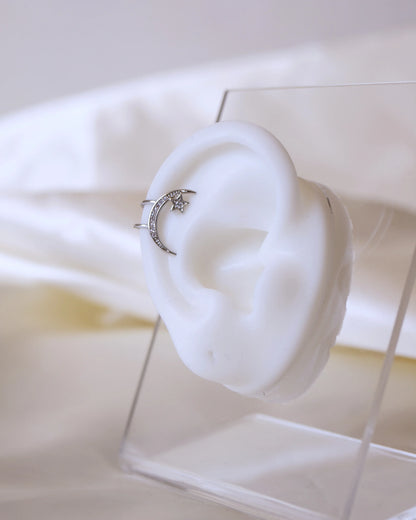 Earcuff/ Faux piercing "LUNA" - Bleu Saphir