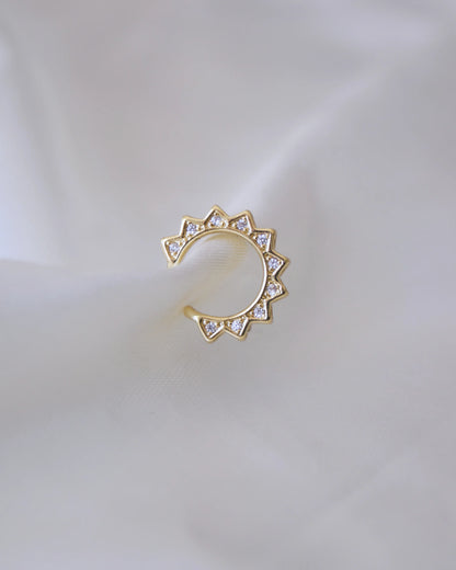 Faux piercing/ earcuff "ATTRACTION" - Bleu Saphir