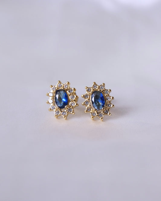 Boucles d'oreilles "BUCKINGHAM" · Bleues