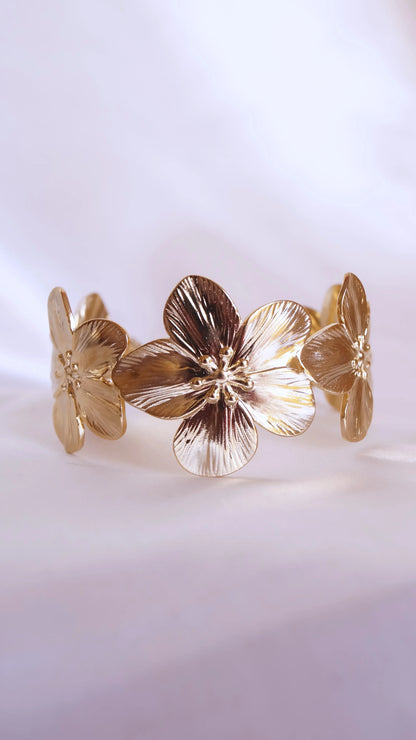 Bracelet jonc "AZALIA" - Bleu Saphir