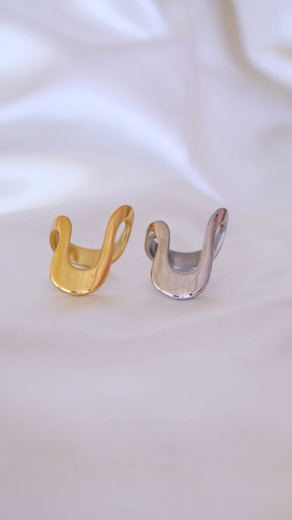 Bague "DUNE" - Bleu Saphir