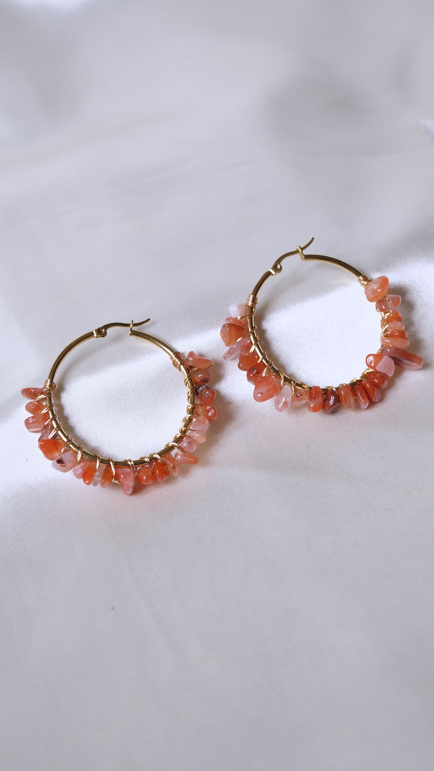 Boucles d'oreilles "SUMMER" · Rouge agate