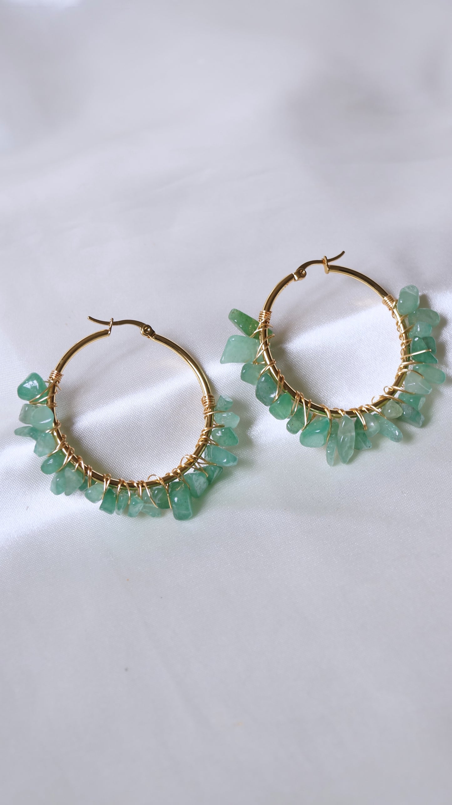 Boucles d'oreilles "SUMMER" · Vert aventurine