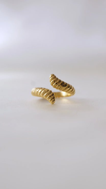 Bague "TORSADE" - Bleu Saphir