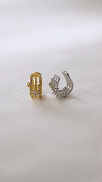 Faux piercing/ earcuff "UNIVERSE" - Bleu Saphir