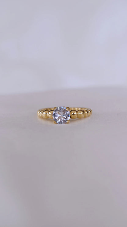 Bague "AMOR" - Bleu Saphir