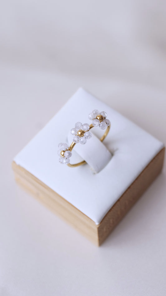 Bague "FLEUR" · Blanche