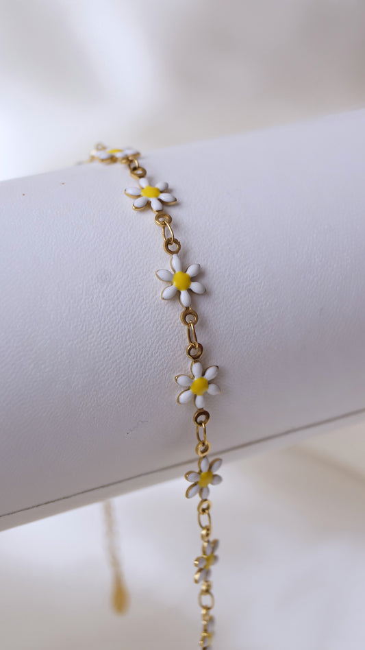 Bracelet "MARGUERITE" · Blanc