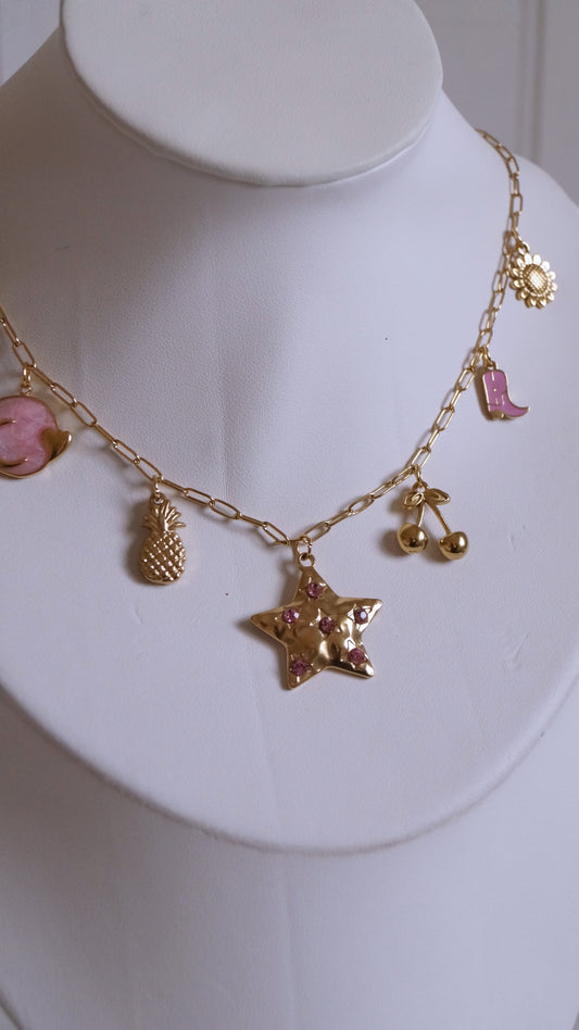 Collier "CHLOE" · Collier charms fait main édition limitée