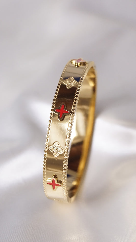 Bracelet jonc "ANASTASIA" · Rouge