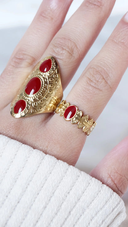 Bague "ROMANE" - Bleu Saphir