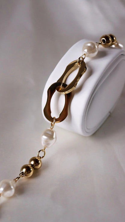 Bracelet "NOURIA" · Doré - Bleu Saphir