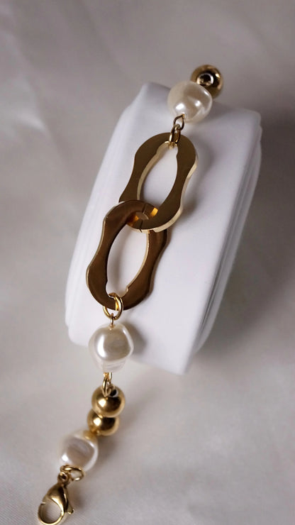 Bracelet "NOURIA" · Doré - Bleu Saphir