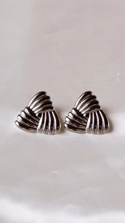 Boucles d'oreilles "KOURTNEY" · Argenté - Bleu Saphir