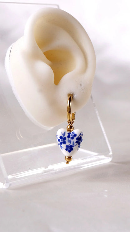 Boucles d'oreilles "BLOOM" - Bleu Saphir