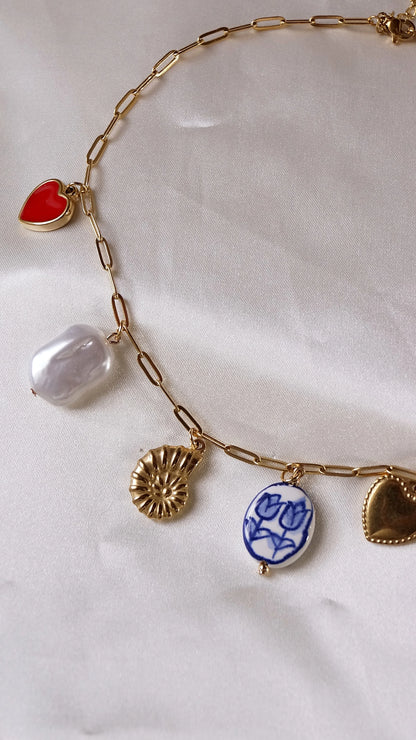 Collier "BLOOM" - Bleu Saphir