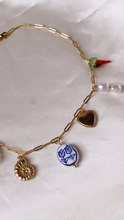 Collier "BLOOM" - Bleu Saphir