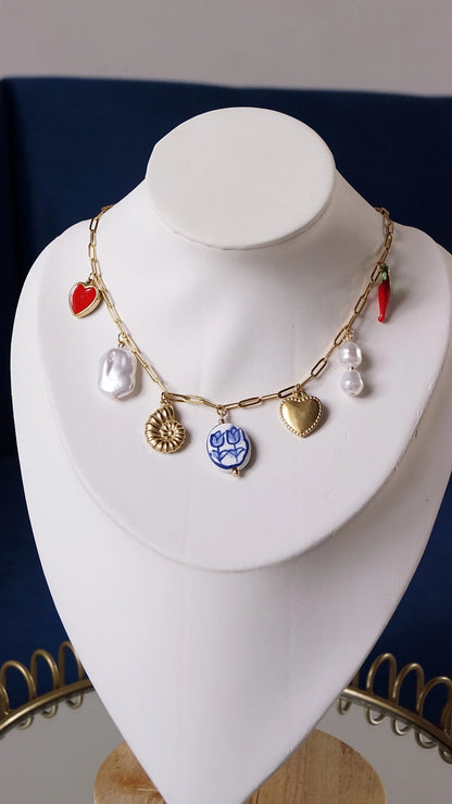 Collier "BLOOM" - Bleu Saphir