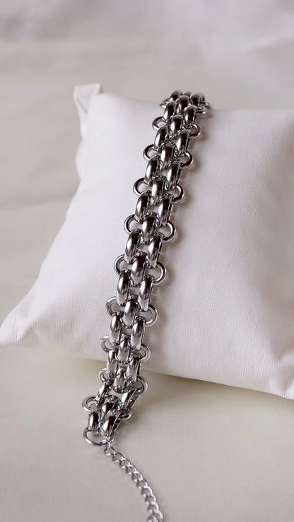 Bracelet "FANY" · Argenté - Bleu Saphir