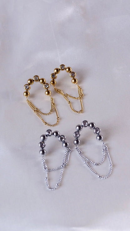 Boucles d'oreilles "ANGEL" - Bleu Saphir