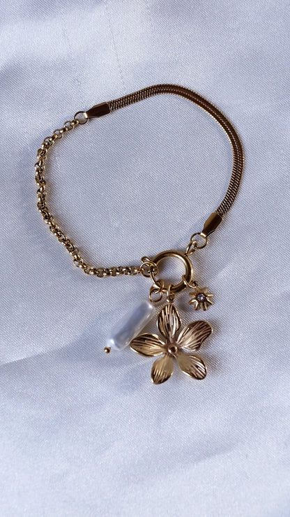 Bracelet "NYMPHEA" - Bleu Saphir